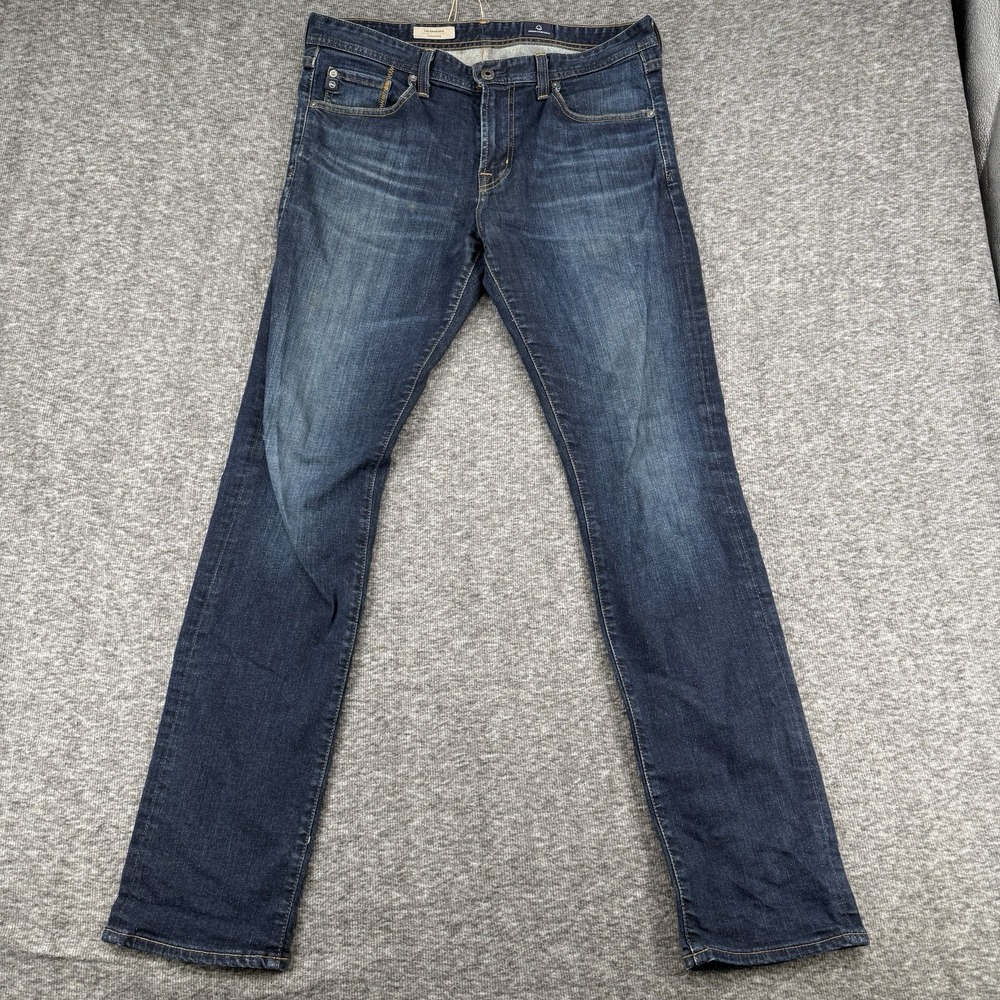 AG Adriano Goldschmied Mens 32x32 The Graduate Tailored Leg Jeans Dark Wash US